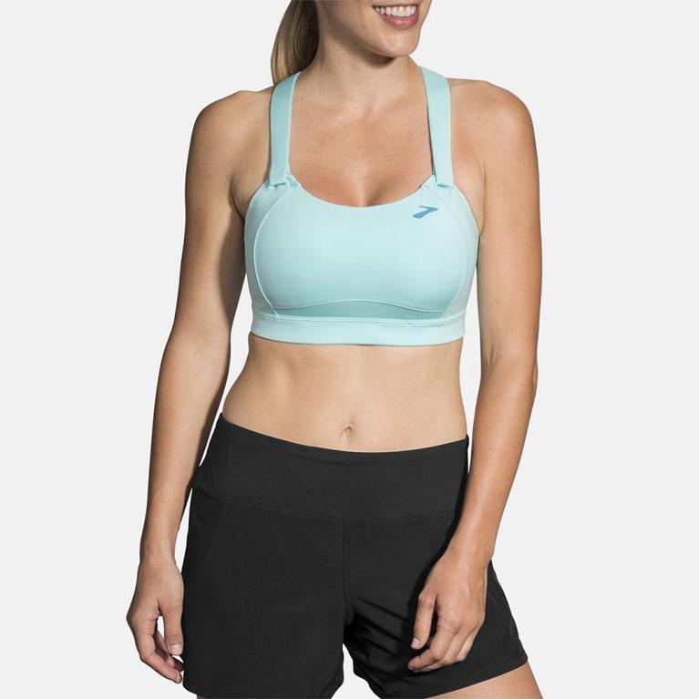 Brooks Juno Sports Women's Running Bra - Green (25940-IGLJ)